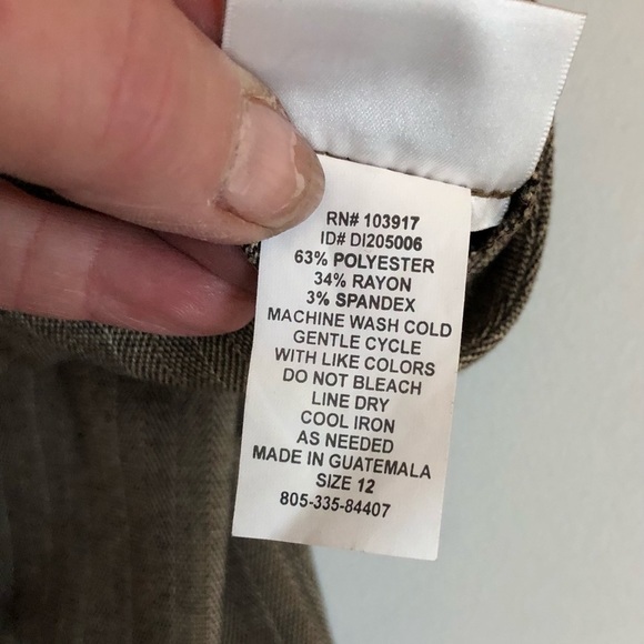 Fashion Bug size 12 brown 2 piece pant suit wide leg cropped trousers & jacket - Picture 10 of 16